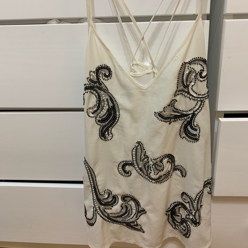 Beaded Design Tank Top